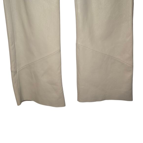 Venus Williams x Wilson's Leather Ivory Straight Leg Leather Pants Y2K Vintage - Picture 5 of 6